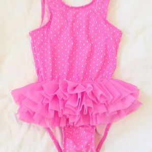 Hot pink tutu swim suit